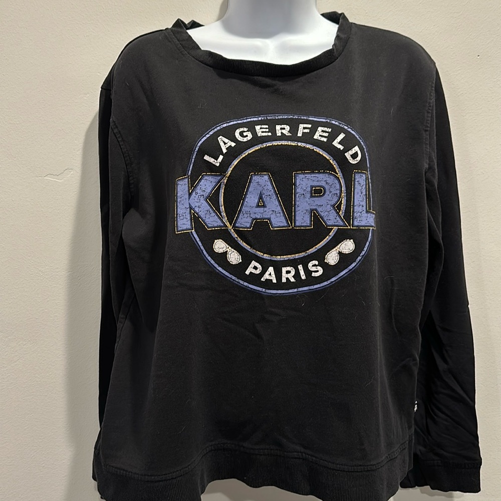 Karl Lagerfeld. Black long sleeve.